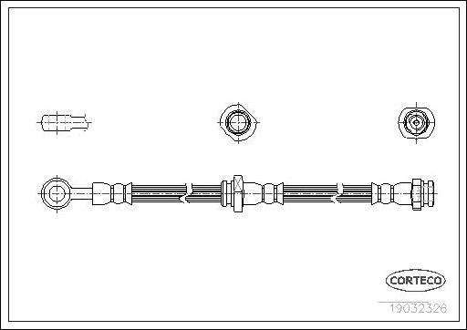 Corteco 19032326 - Bremžu šļūtene ps1.lv
