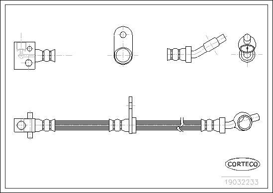 Corteco 19032233 - Bremžu šļūtene ps1.lv