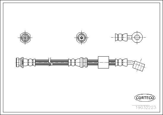 Corteco 19032223 - Bremžu šļūtene ps1.lv