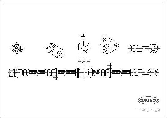 Corteco 19032769 - Bremžu šļūtene ps1.lv