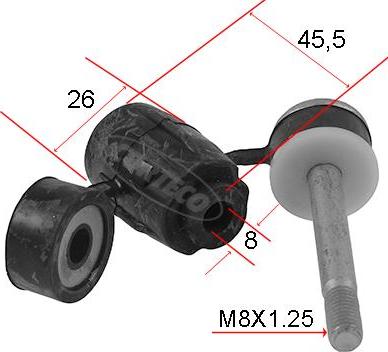 Corteco 80004684 - Bukse, Stabilizators ps1.lv