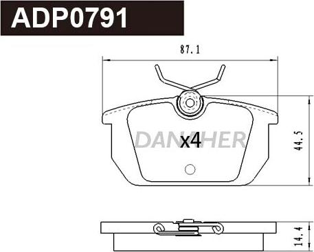 Danaher ADP0791 - Bremžu uzliku kompl., Disku bremzes ps1.lv