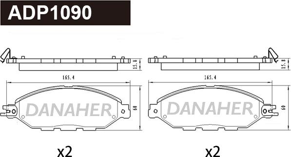 Danaher ADP1090 - Bremžu uzliku kompl., Disku bremzes ps1.lv