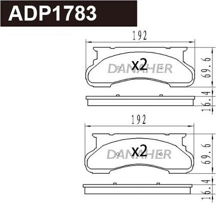 Danaher ADP1783 - Bremžu uzliku kompl., Disku bremzes ps1.lv