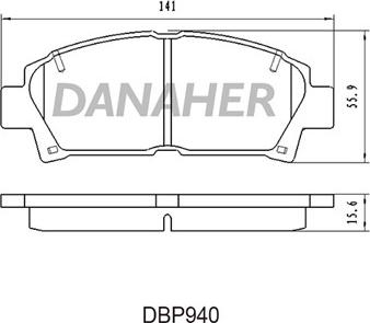 Danaher DBP940 - Bremžu uzliku kompl., Disku bremzes ps1.lv