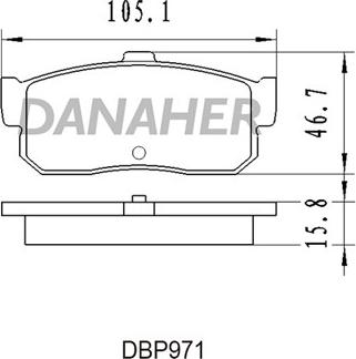 Danaher DBP971 - Bremžu uzliku kompl., Disku bremzes ps1.lv