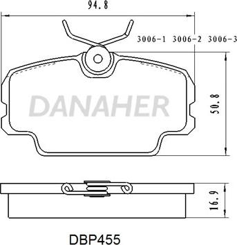 Unipart GBP676 - Bremžu uzliku kompl., Disku bremzes ps1.lv