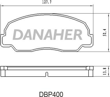 Danaher DBP400 - Bremžu uzliku kompl., Disku bremzes ps1.lv