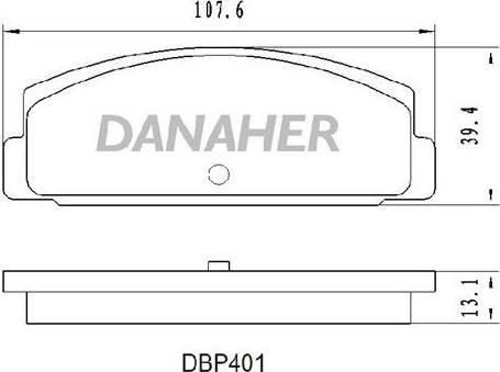 Danaher DBP401 - Bremžu uzliku kompl., Disku bremzes ps1.lv