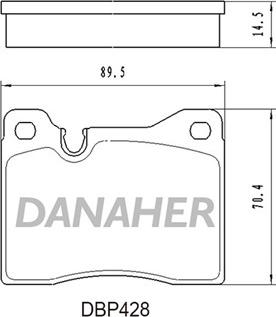 Danaher DBP428 - Bremžu uzliku kompl., Disku bremzes ps1.lv