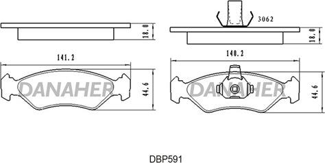 Danaher DBP591 - Bremžu uzliku kompl., Disku bremzes ps1.lv