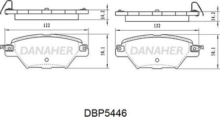 Danaher DBP5446 - Bremžu uzliku kompl., Disku bremzes ps1.lv