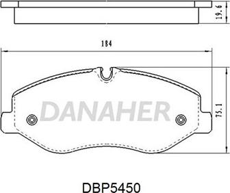 Danaher DBP5450 - Bremžu uzliku kompl., Disku bremzes ps1.lv