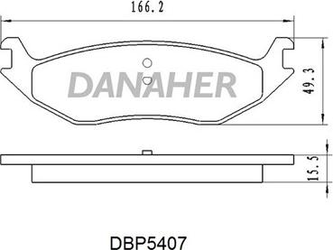 Danaher DBP5407 - Bremžu uzliku kompl., Disku bremzes ps1.lv