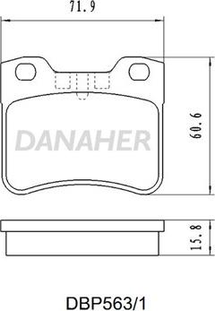 Danaher DBP563/1 - Bremžu uzliku kompl., Disku bremzes ps1.lv