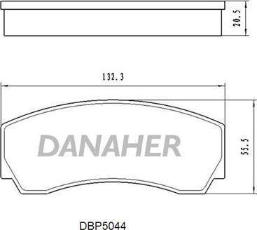 Danaher DBP5044 - Bremžu uzliku kompl., Disku bremzes ps1.lv