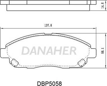 Danaher DBP5058 - Bremžu uzliku kompl., Disku bremzes ps1.lv