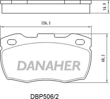 Danaher DBP506/2 - Bremžu uzliku kompl., Disku bremzes ps1.lv