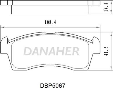 Danaher DBP5067 - Bremžu uzliku kompl., Disku bremzes ps1.lv