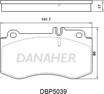 Danaher DBP5039 - Bremžu uzliku kompl., Disku bremzes ps1.lv