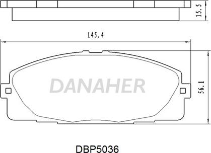 Danaher DBP5036 - Bremžu uzliku kompl., Disku bremzes ps1.lv