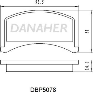 Danaher DBP5078 - Bremžu uzliku kompl., Disku bremzes ps1.lv