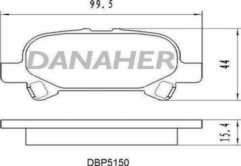 Danaher DBP5150 - Bremžu uzliku kompl., Disku bremzes ps1.lv