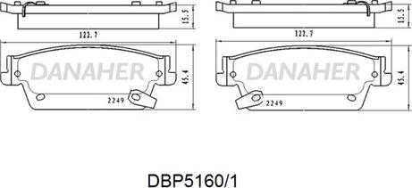 Danaher DBP5160/1 - Bremžu uzliku kompl., Disku bremzes ps1.lv