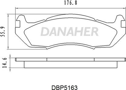 Danaher DBP5163 - Bremžu uzliku kompl., Disku bremzes ps1.lv