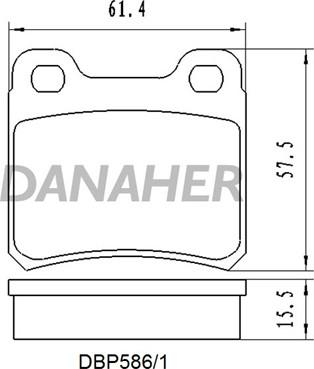 Danaher DBP586/1 - Bremžu uzliku kompl., Disku bremzes ps1.lv