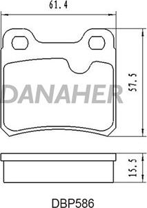 Danaher DBP586 - Bremžu uzliku kompl., Disku bremzes ps1.lv