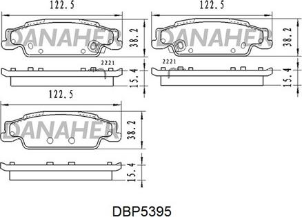 Danaher DBP5395 - Bremžu uzliku kompl., Disku bremzes ps1.lv