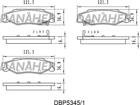 Danaher DBP5345/1 - Bremžu uzliku kompl., Disku bremzes ps1.lv