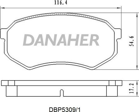 Danaher DBP5309/1 - Bremžu uzliku kompl., Disku bremzes ps1.lv