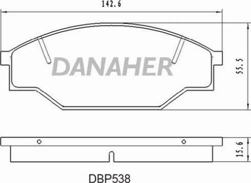 Danaher DBP538 - Bremžu uzliku kompl., Disku bremzes ps1.lv