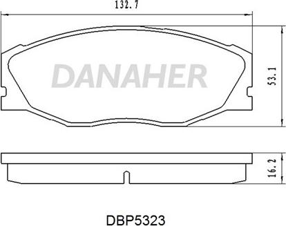 Danaher DBP5323 - Bremžu uzliku kompl., Disku bremzes ps1.lv