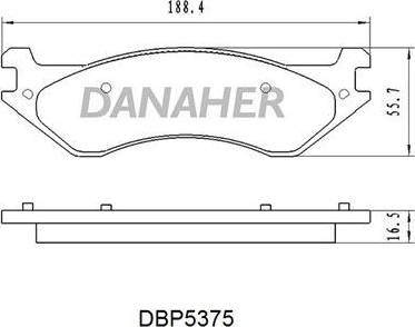 Danaher DBP5375 - Bremžu uzliku kompl., Disku bremzes ps1.lv