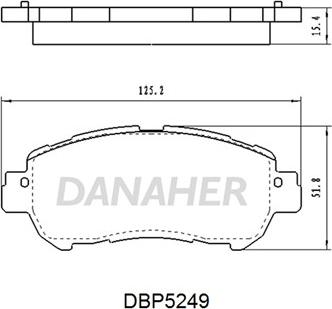 Danaher DBP5249 - Bremžu uzliku kompl., Disku bremzes ps1.lv