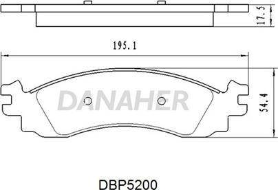 Danaher DBP5200 - Bremžu uzliku kompl., Disku bremzes ps1.lv