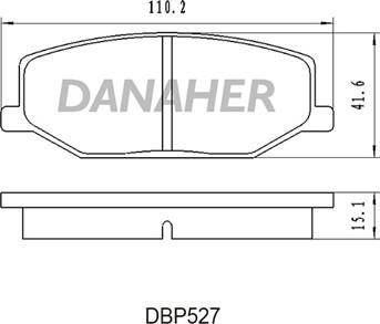 Danaher DBP527 - Bremžu uzliku kompl., Disku bremzes ps1.lv