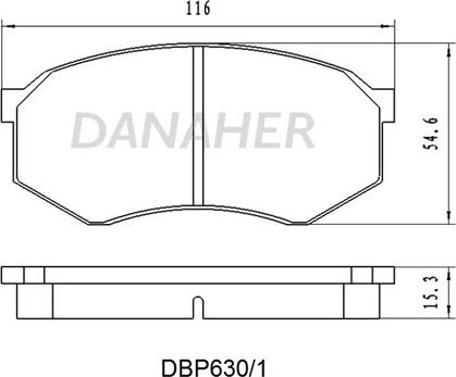 Danaher DBP630/1 - Bremžu uzliku kompl., Disku bremzes ps1.lv