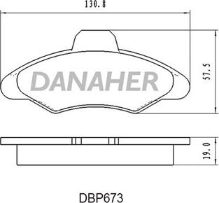 Danaher DBP673 - Bremžu uzliku kompl., Disku bremzes ps1.lv