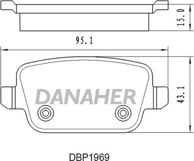 Danaher DBP1969 - Bremžu uzliku kompl., Disku bremzes ps1.lv