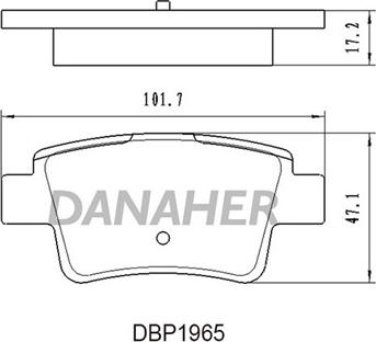 Danaher DBP1965 - Bremžu uzliku kompl., Disku bremzes ps1.lv