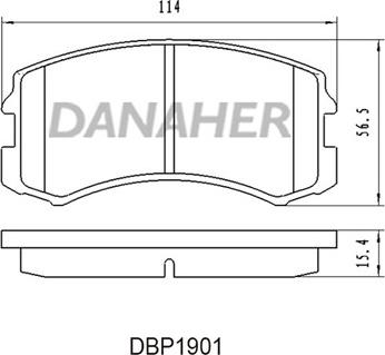 Danaher DBP1901 - Bremžu uzliku kompl., Disku bremzes ps1.lv