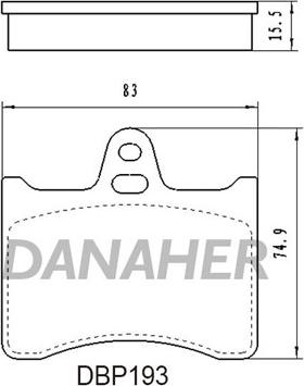 Danaher DBP193 - Bremžu uzliku kompl., Disku bremzes ps1.lv