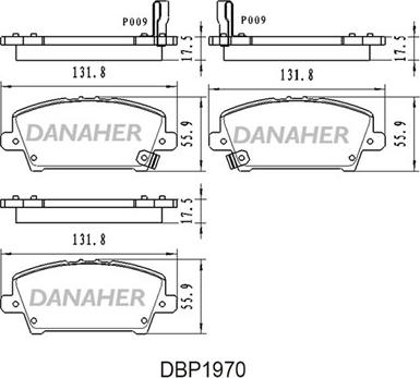 Danaher DBP1970 - Bremžu uzliku kompl., Disku bremzes ps1.lv