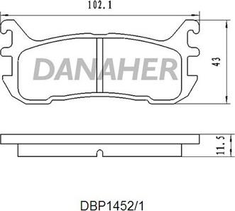 Danaher DBP1452/1 - Bremžu uzliku kompl., Disku bremzes ps1.lv