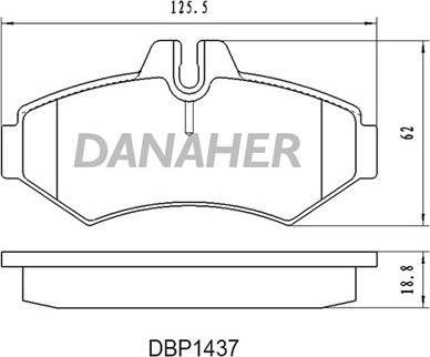 Danaher DBP1437 - Bremžu uzliku kompl., Disku bremzes ps1.lv