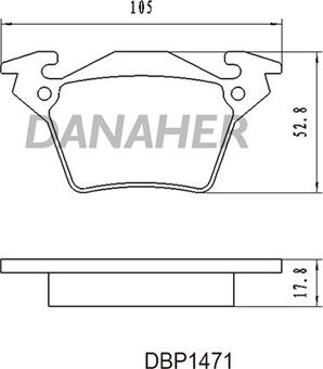 Danaher DBP1471 - Bremžu uzliku kompl., Disku bremzes ps1.lv